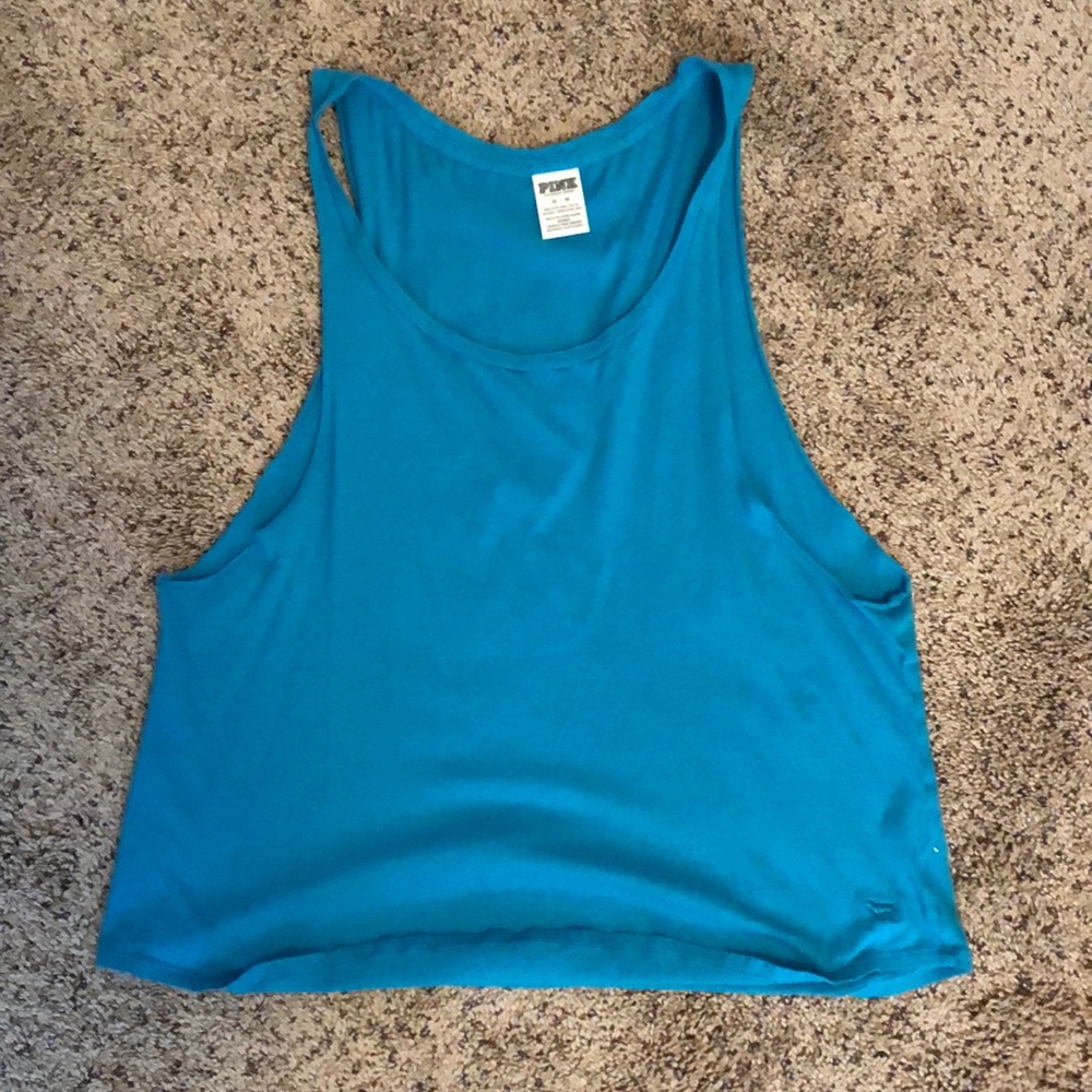 PINK Teal Muscle Tank